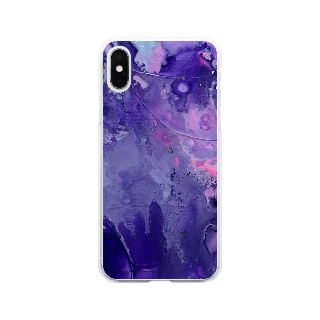 Yoshiki house 岡村芳樹のアメジスト Soft Clear Smartphone Case