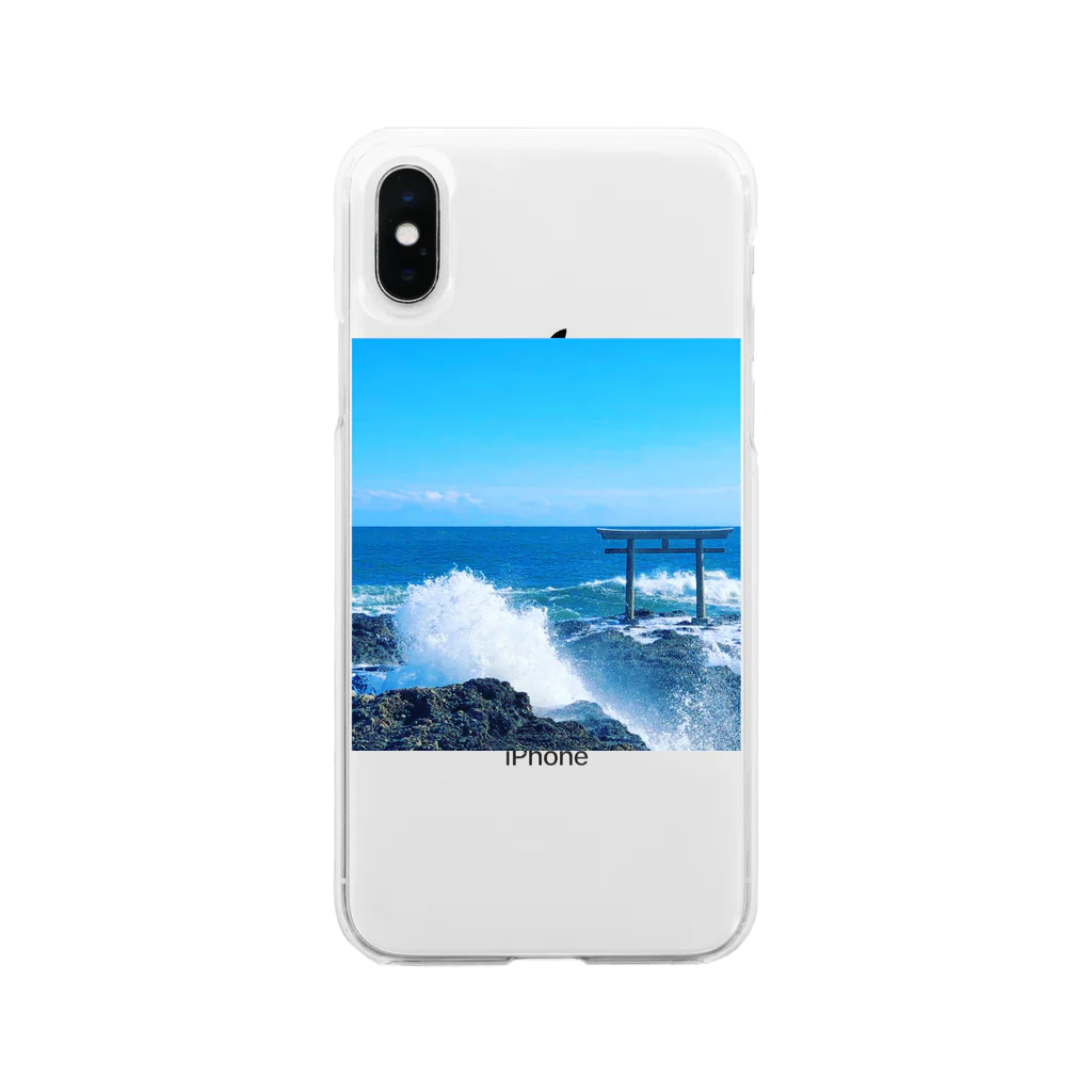 appleikoのjapanease ocean ソフトクリアスマホケース