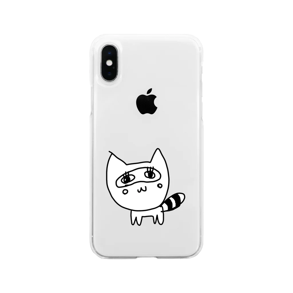 ねこたぬき＠自由奔放つよつよ発狂迷子系猫🐈👼のたぬきぱんつ Soft Clear Smartphone Case