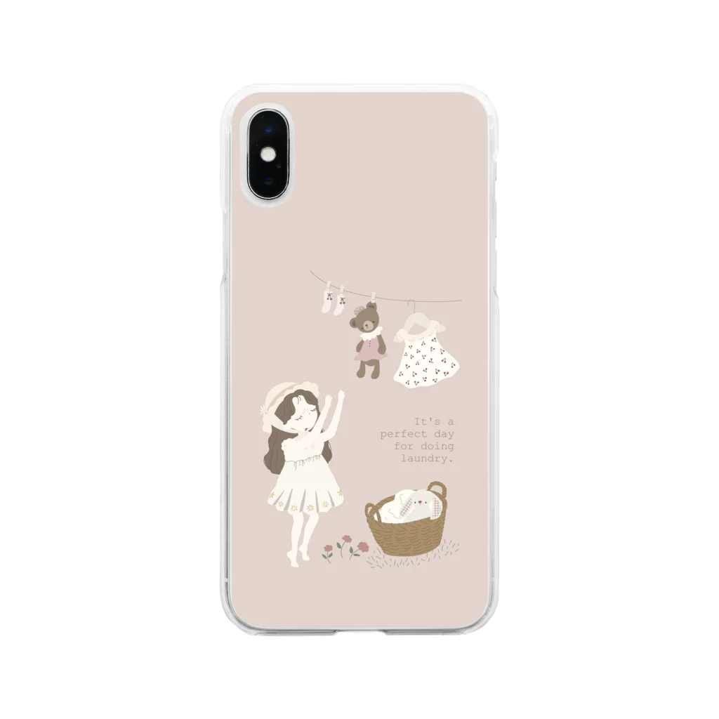 LUPUGI の洗濯日和 P（〜XS/S推奨） Soft Clear Smartphone Case