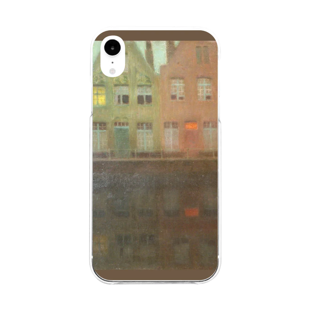 SONOTENI-ARTの020-002　アンリ・ル・シダネル　『岸壁』　クリア　スマホケース　iPhone XR専用デザイン　CC3 Soft Clear Smartphone Case
