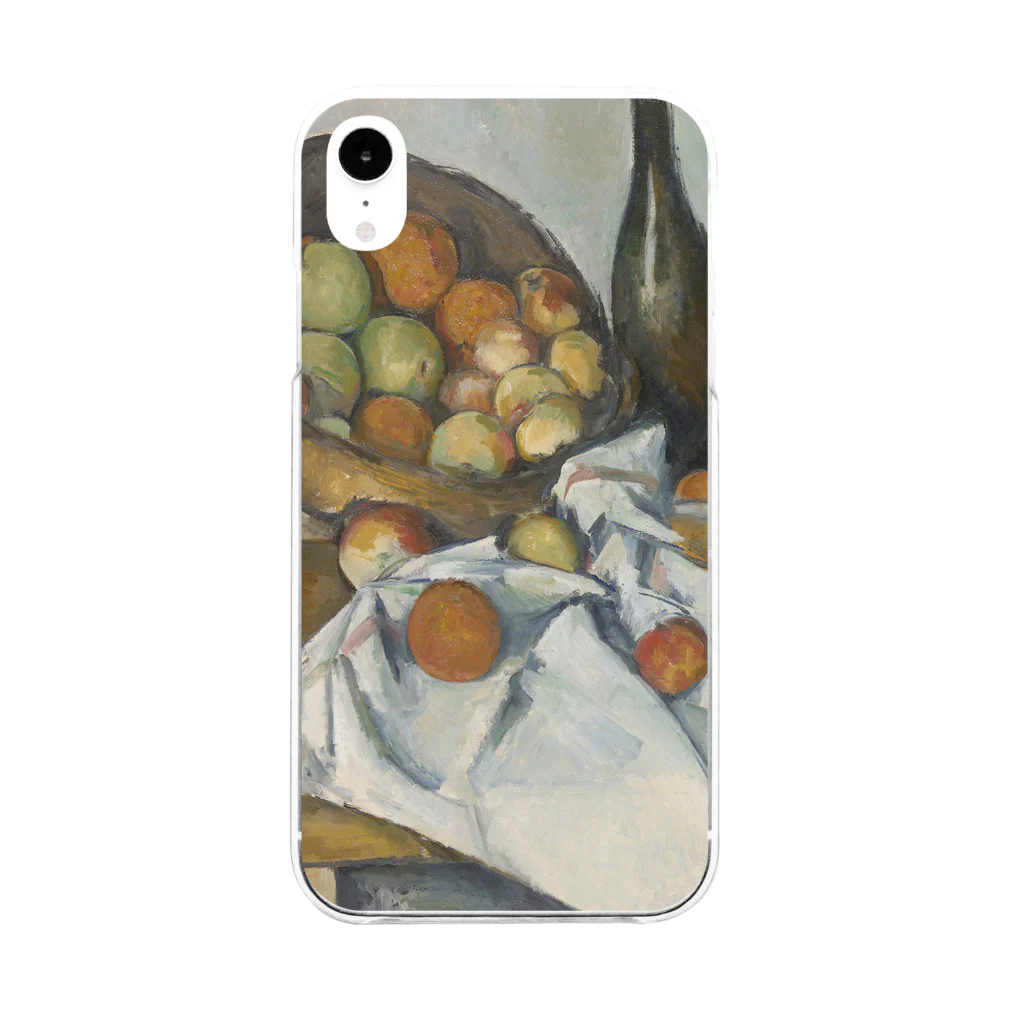 SONOTENI-ARTの017-005　ポール・セザンヌ　『りんごの籠』　クリア　スマホケース　iPhone XR専用デザイン　CC3 ソフトクリアスマホケース