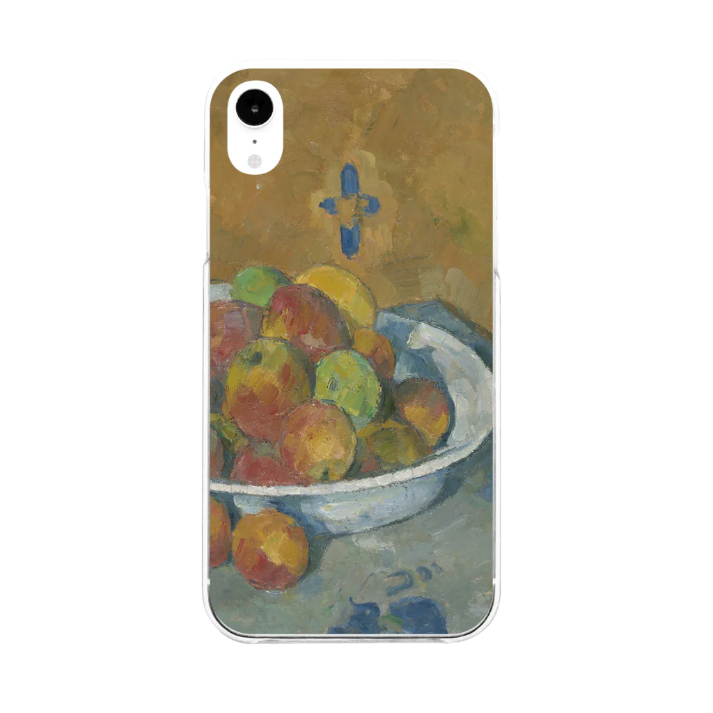 SONOTENI-ARTの017-008　ポール・セザンヌ　『リンゴのプレート』　クリア　スマホケース　iPhone XR専用デザイン　CC3 ソフトクリアスマホケース