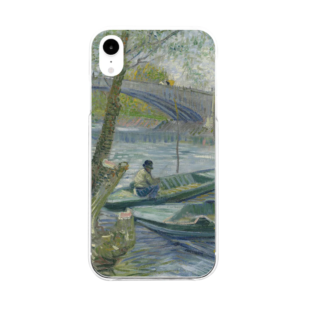 SONOTENI-ARTの005-010　ゴッホ　『春の釣り』　クリア　スマホケース　iPhone XR専用デザイン　CC3 Soft Clear Smartphone Case