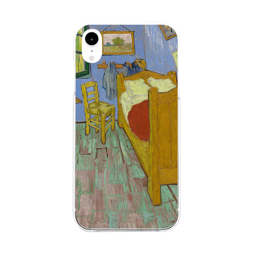 SONOTENI-ARTの005-014　ゴッホ　『ファンゴッホの寝室（1889年)』　クリア　スマホケース　iPhone XR専用デザイン　CC3 ソフトクリアスマホケース