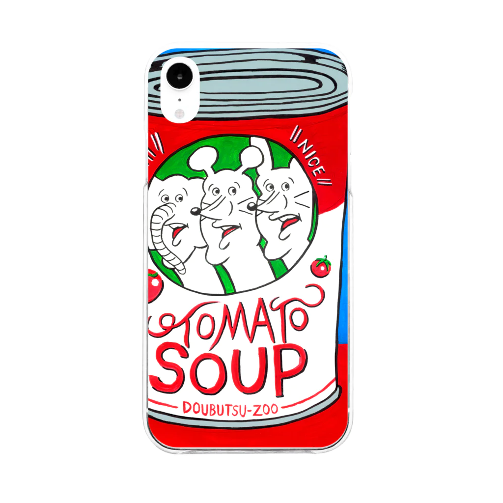 THE DOUBUTSU-ZOO SHOPのトマト Soft Clear Smartphone Case