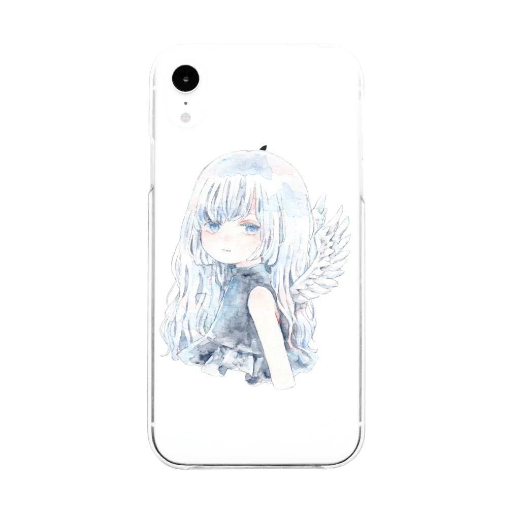 こむぎこ商店の天使 Soft Clear Smartphone Case