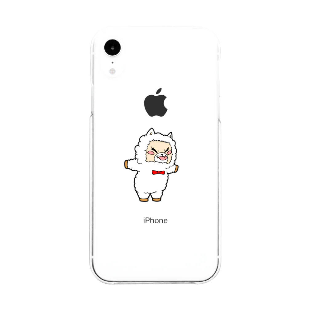 うきうっきースタンプのアルピケちゃん Soft Clear Smartphone Case