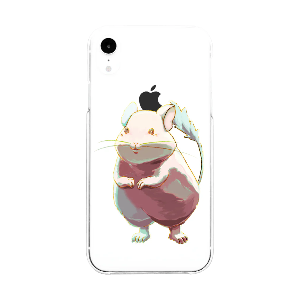 LIFE_is_a_JOKEのもふもふシングルーデグー Soft Clear Smartphone Case