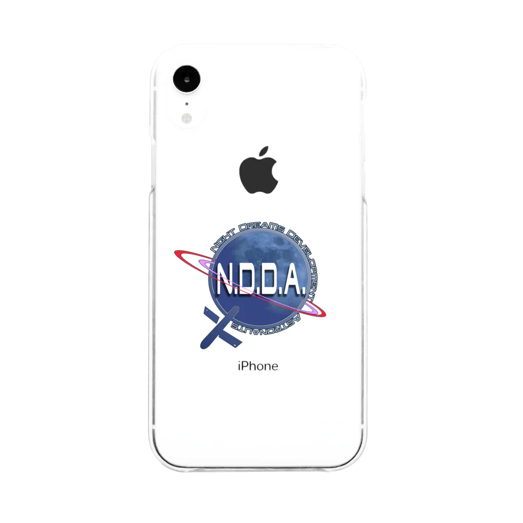 EACLE 深淵歩き絵師の“NDDA”ロゴグッズ Soft Clear Smartphone Case