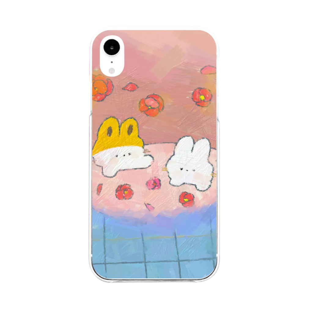 バナバニーShopのローズスパ🌹 Soft Clear Smartphone Case