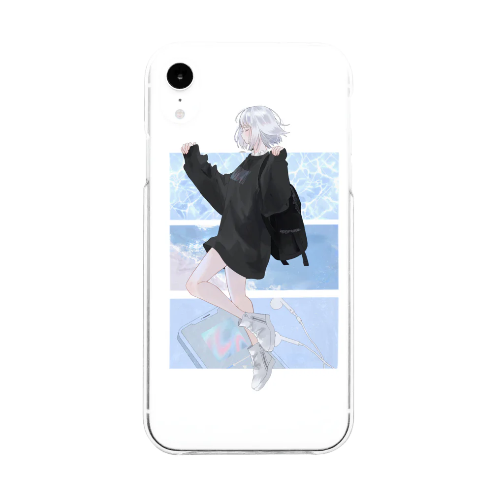 おいしいさめの🦕❕ Soft Clear Smartphone Case