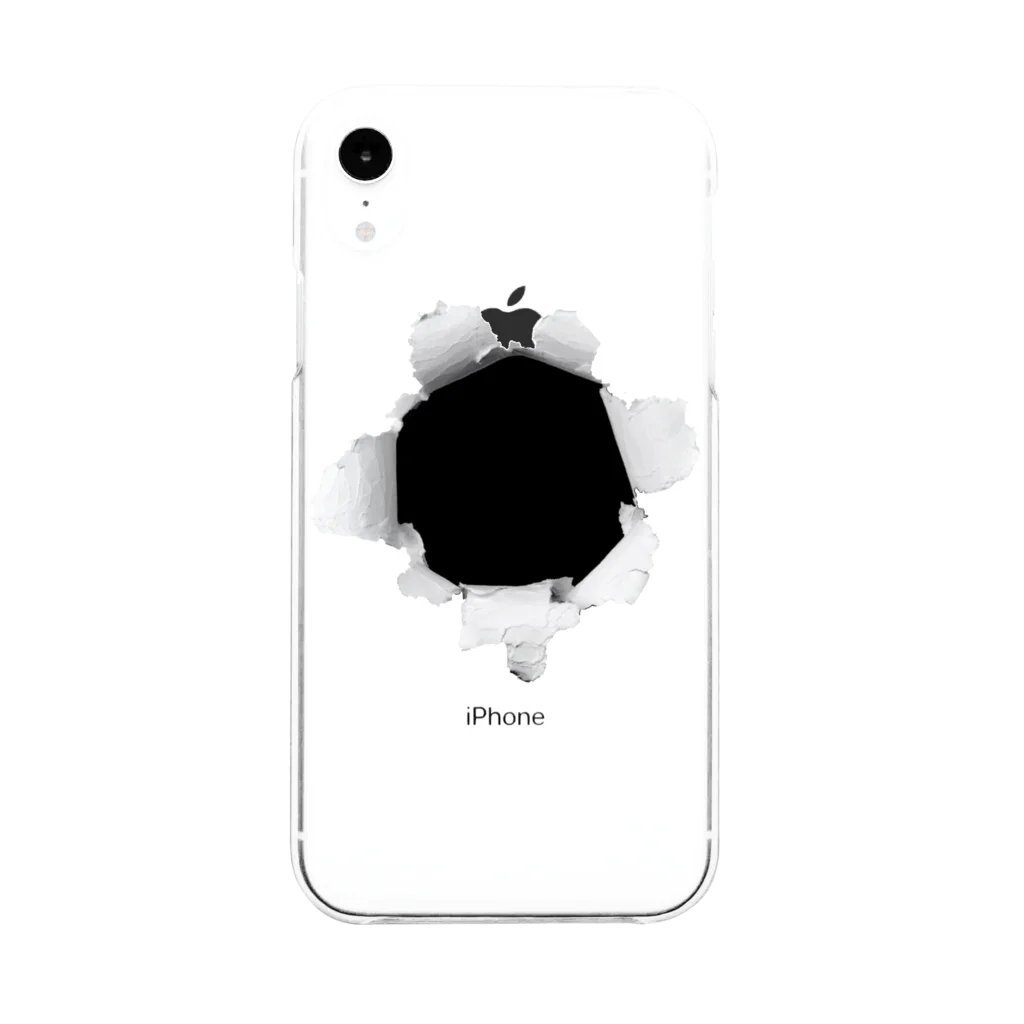 仮面ライダーディルドの穴あきシリーズ Soft Clear Smartphone Case