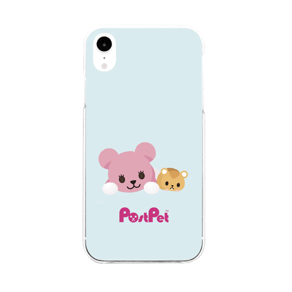 PostPet Official Shopのモモとジンパチの休日 Soft Clear Smartphone Case