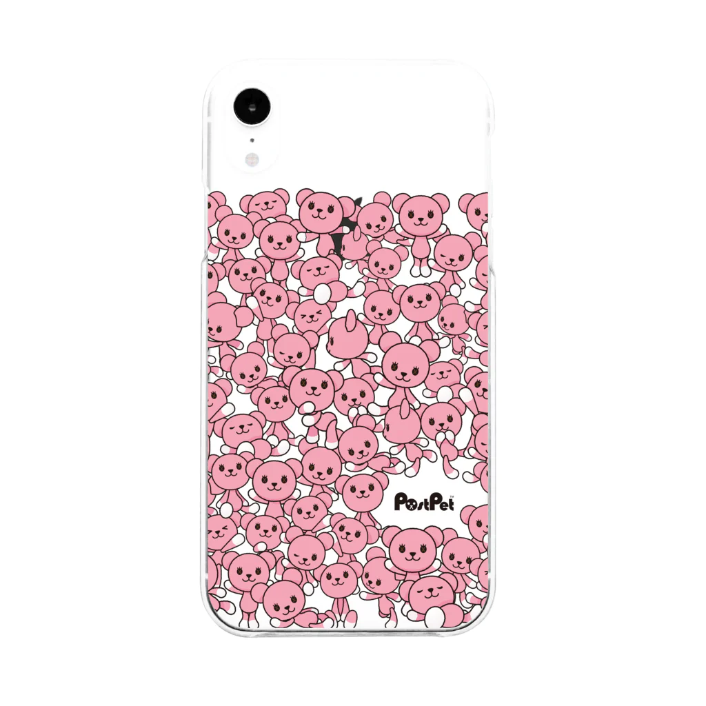 PostPet Official Shopのモモだらけ Soft Clear Smartphone Case