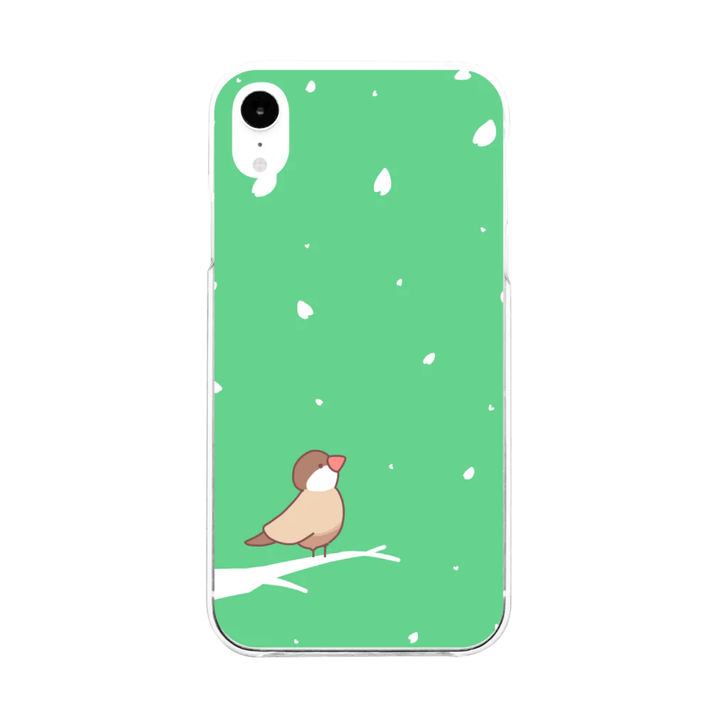 お歯黒🦊のシナモン文鳥 スマホケース Soft Clear Smartphone Case