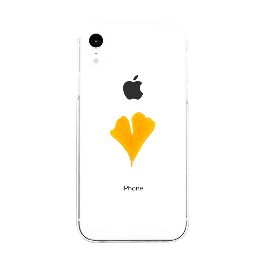 umameshiのイチョウ / ginkgo Soft Clear Smartphone Case