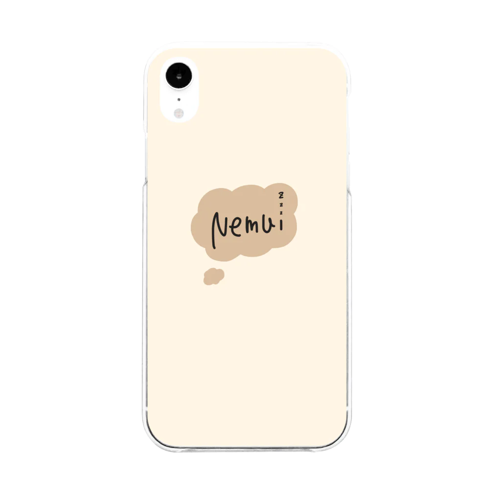 ふみきなろじのNemui-zzz ねむい Soft Clear Smartphone Case