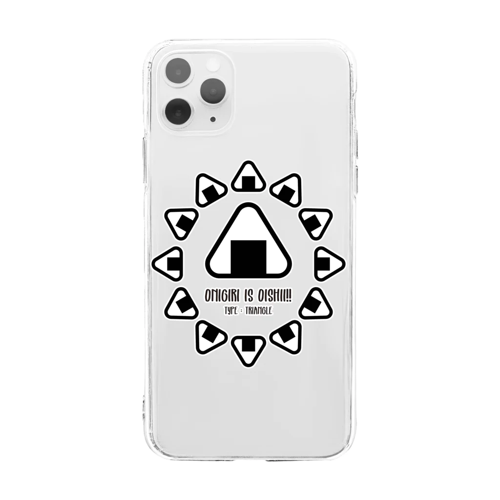 manaのONIGIRI is OISHII!!(三角) Soft Clear Smartphone Case