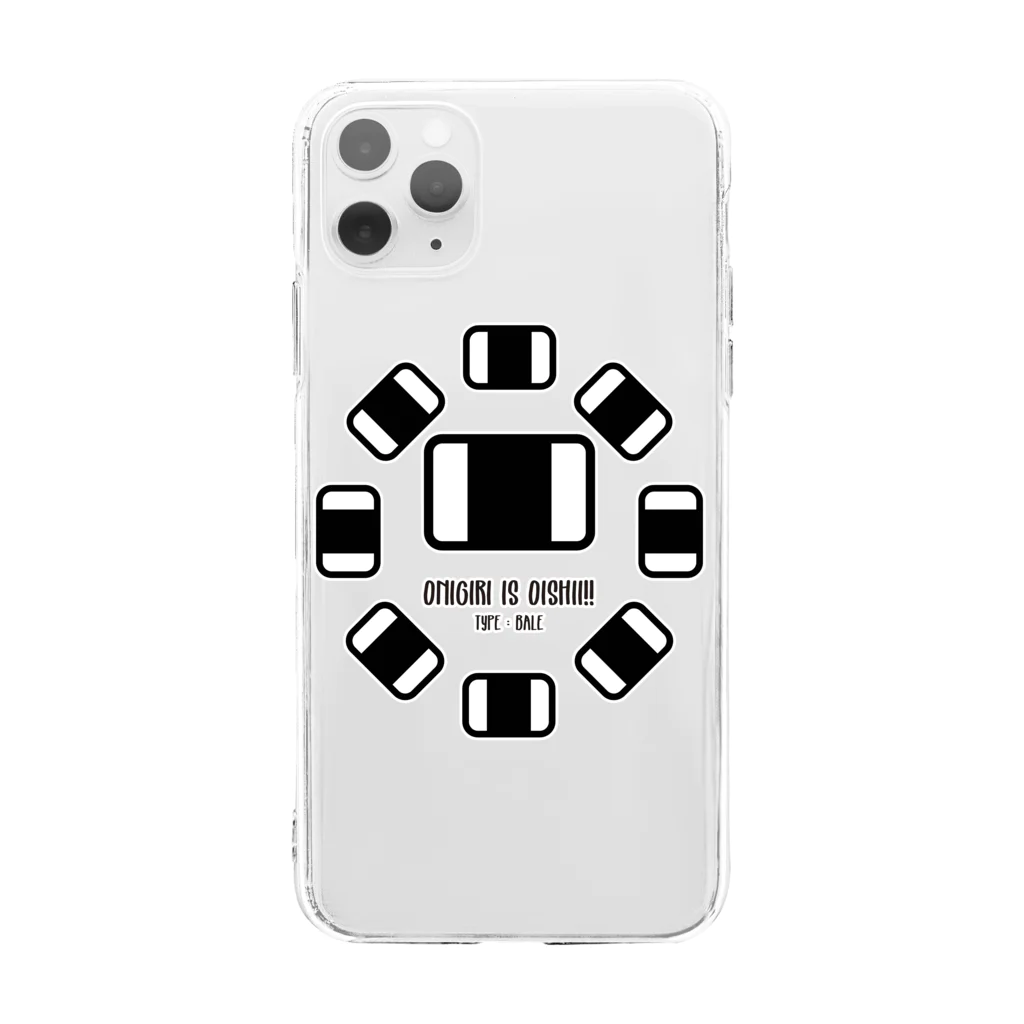 manaのONIGIRI is OISHII!!(俵) Soft Clear Smartphone Case