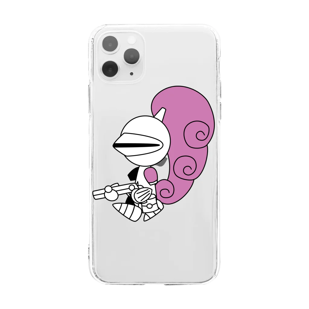 ウサネコのナイツ・ライフル Soft Clear Smartphone Case