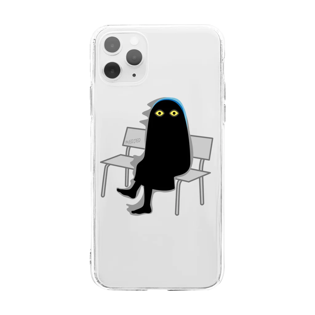 umeumeの座るメジェド・発動中 Soft Clear Smartphone Case