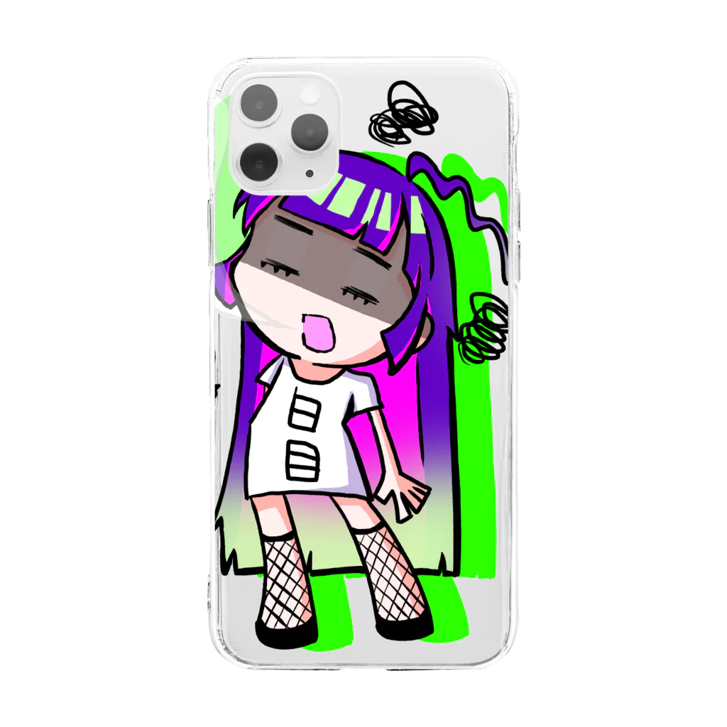 project murasakiの白目ちゃん Soft Clear Smartphone Case