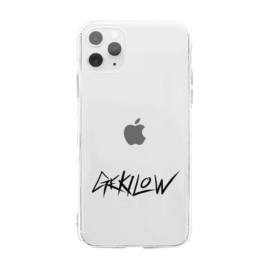 きなこもちYのお餅屋さんのGEKILOW 黒字type Soft Clear Smartphone Case