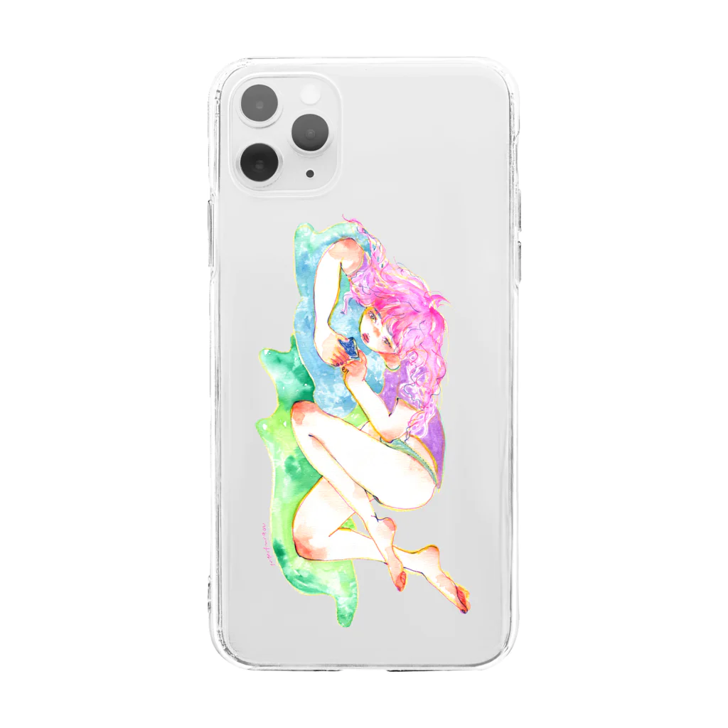 福井伸実のだらだらちゃん Soft Clear Smartphone Case