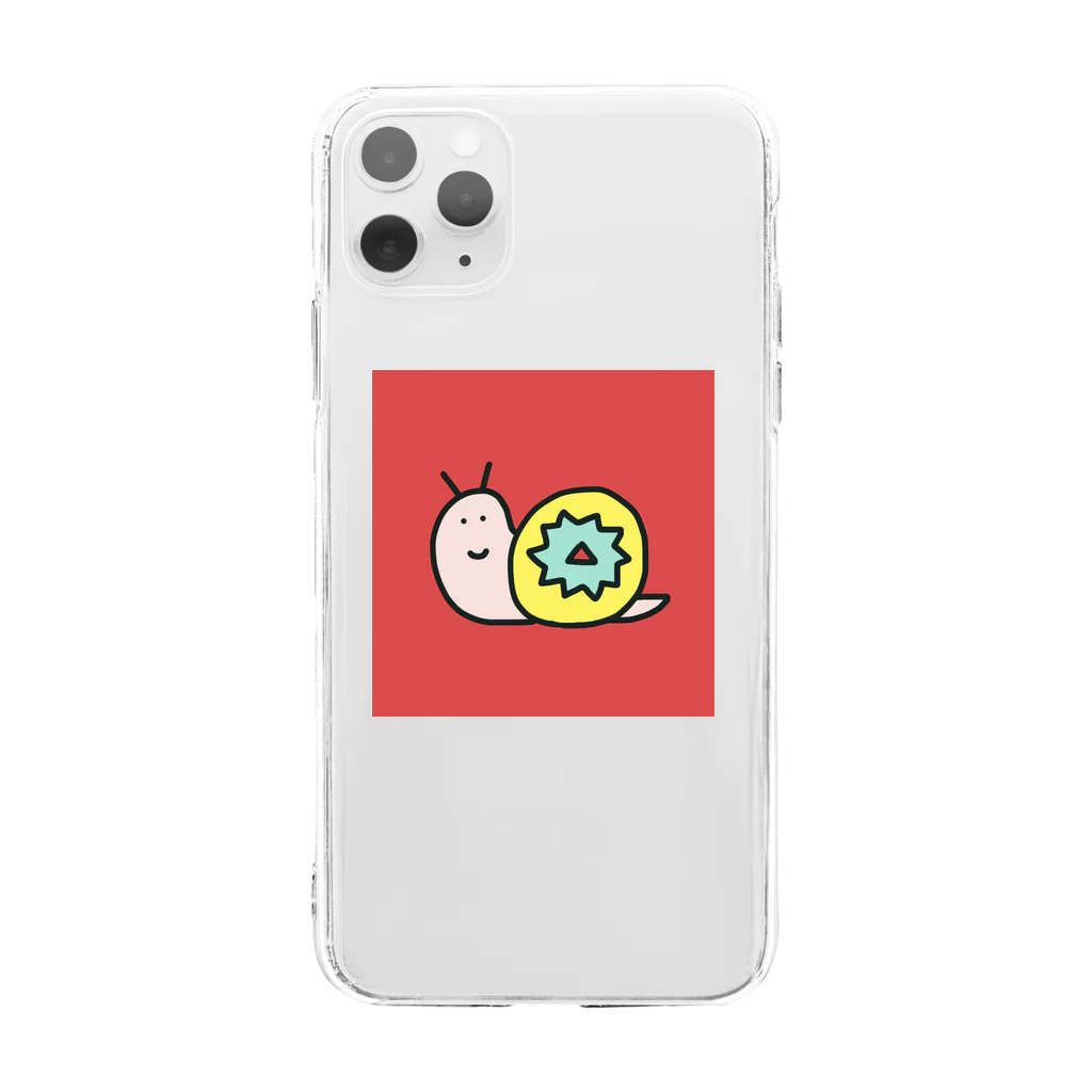 おもちのかたつむりん Soft Clear Smartphone Case