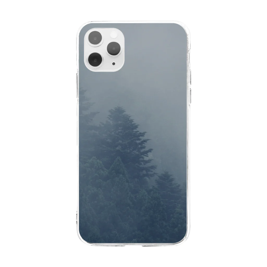 のゆきのしゃしーんの霧の中 Soft Clear Smartphone Case