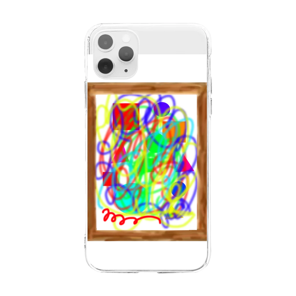 EAT ・HEART の見る人によって見えてくるものが違う絵 Soft Clear Smartphone Case