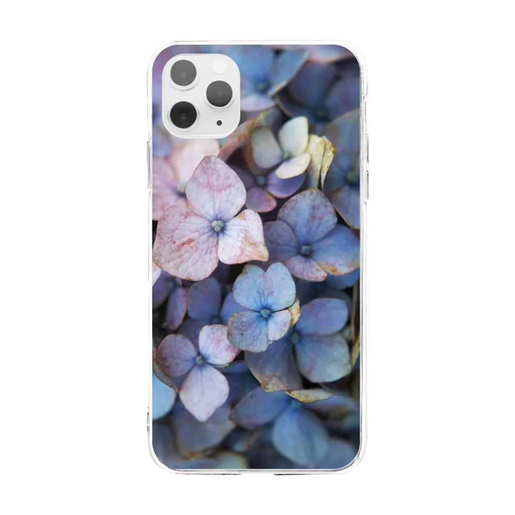 Petrichorの紫陽花 A Soft Clear Smartphone Case