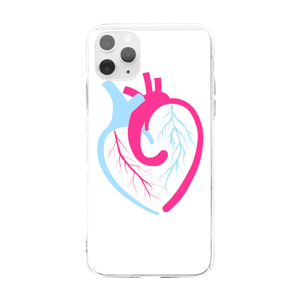 おしおのきままのハートの心臓2 Soft Clear Smartphone Case