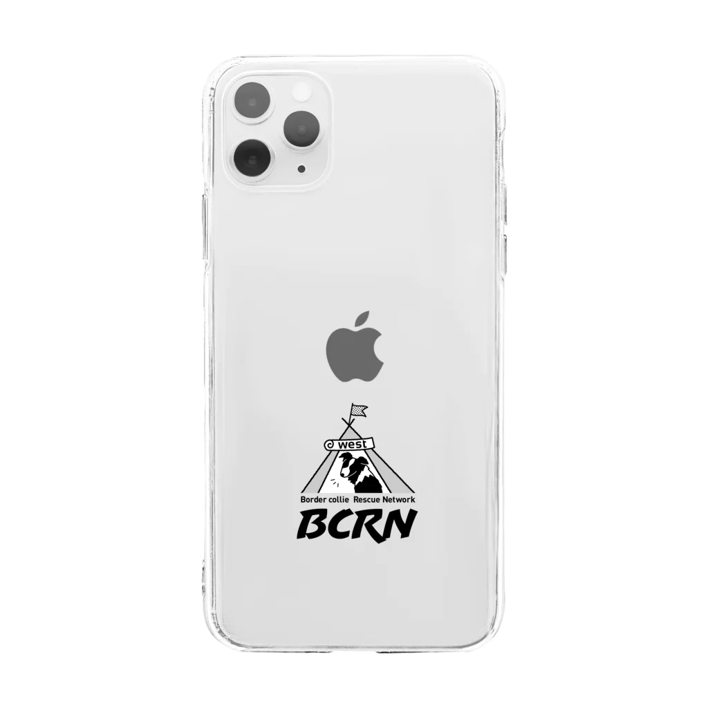 BCRN-westのBCRN-westオリジナルロゴ黒 Soft Clear Smartphone Case