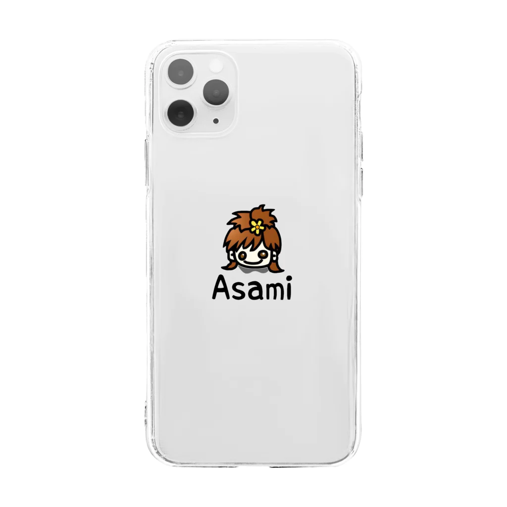 Asamiフェスグッズ WEB STOREのAsamiスマホケース Soft Clear Smartphone Case