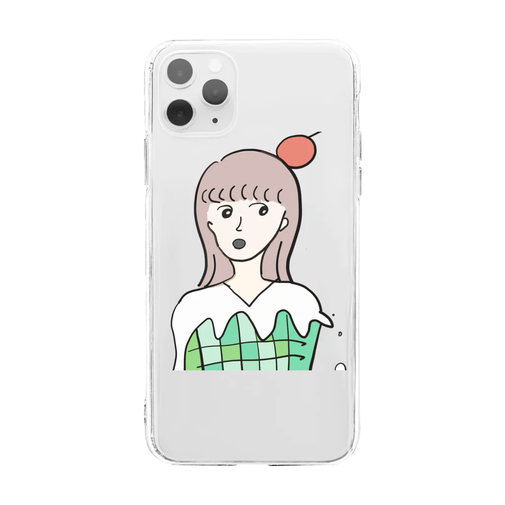 ポケットにケチャップのメロンソーダガノミタイナ Soft Clear Smartphone Case