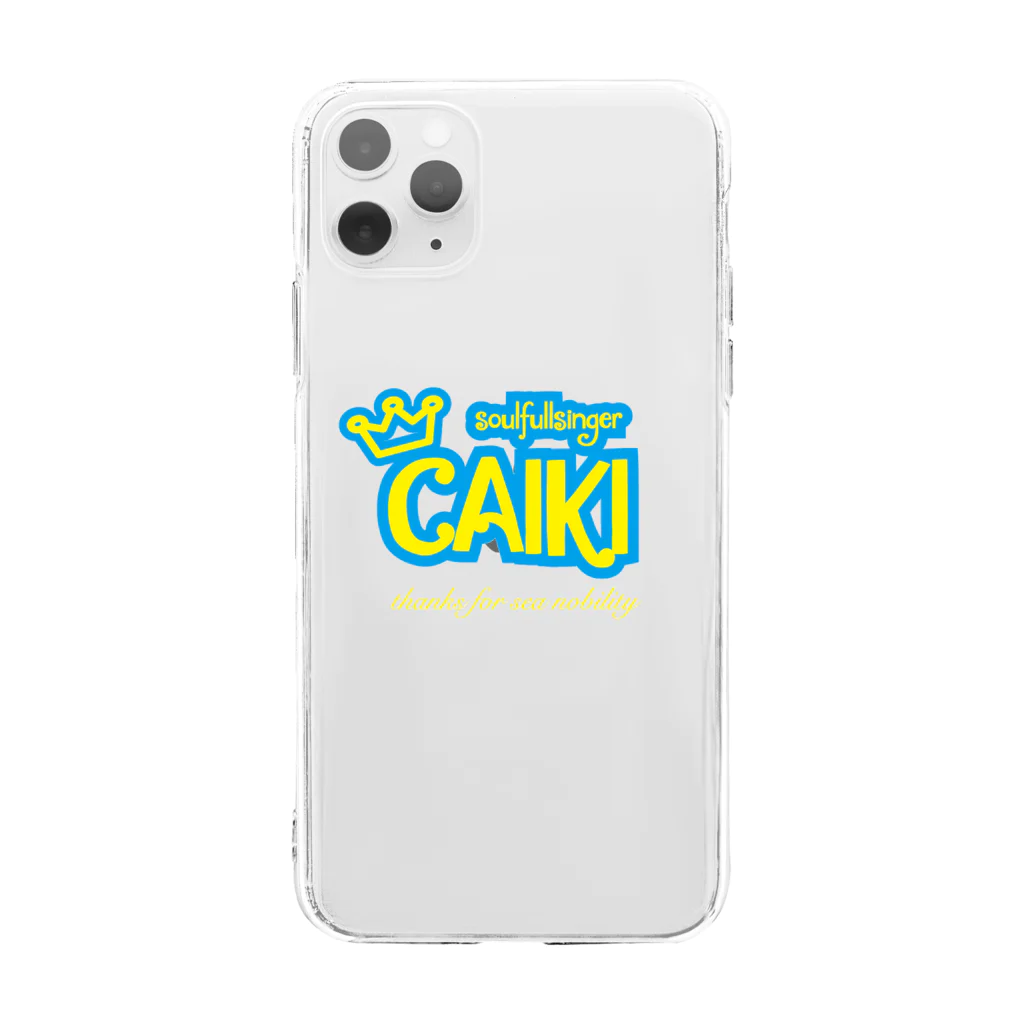 CAIKIのCAIKIロゴiPhoneケース ソフトクリアスマホケース