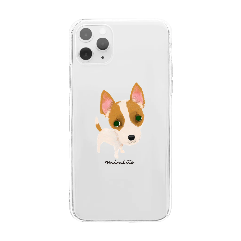 miniño（ミニーニョ）のジャックラッセルテリア Soft Clear Smartphone Case