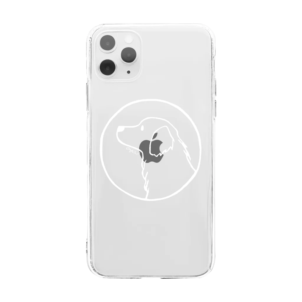 aya1のｺﾞｰﾙﾃﾞﾝ･ﾚﾄﾘｰﾊﾞｰ〈白線･円〉 Soft Clear Smartphone Case