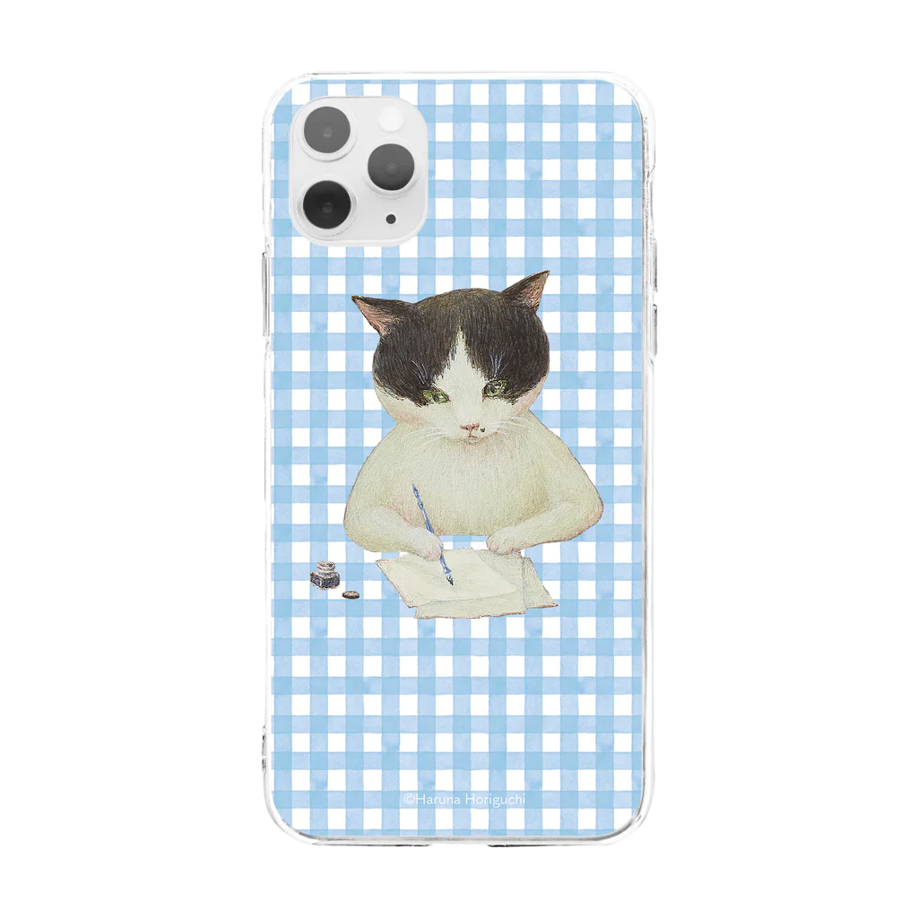 Haruna's worksのお手紙 Soft Clear Smartphone Case