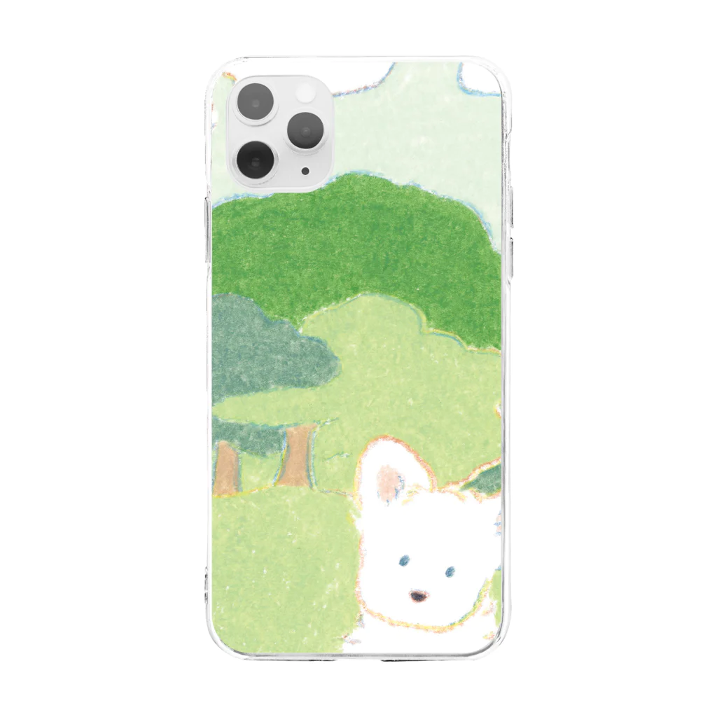 てらおかなつみのいぬのグッズ Soft Clear Smartphone Case