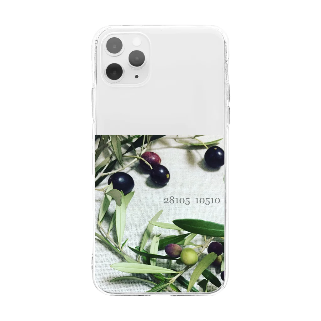 28105 10510 のオリーブ　28105 10510 Soft Clear Smartphone Case