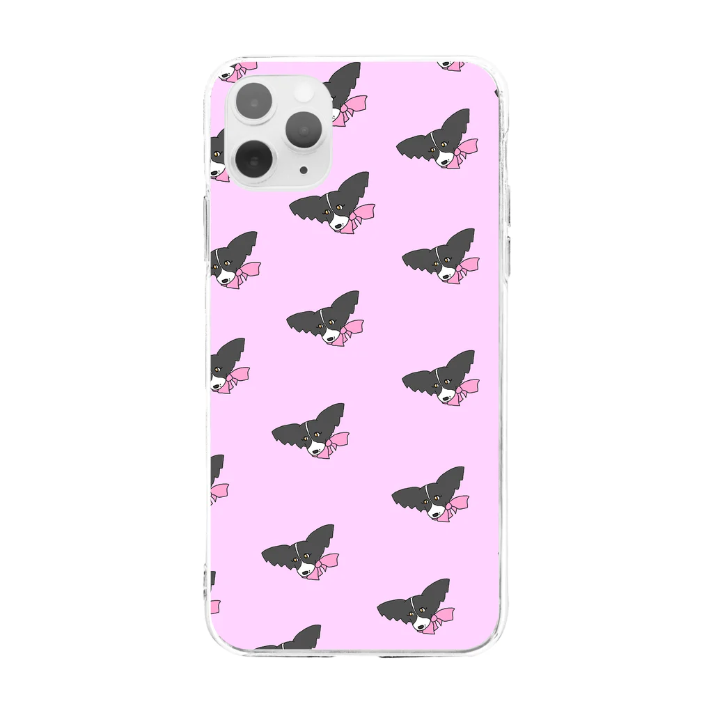 UNA the papillon🎀うなザパピヨンのリボンUNA Soft Clear Smartphone Case