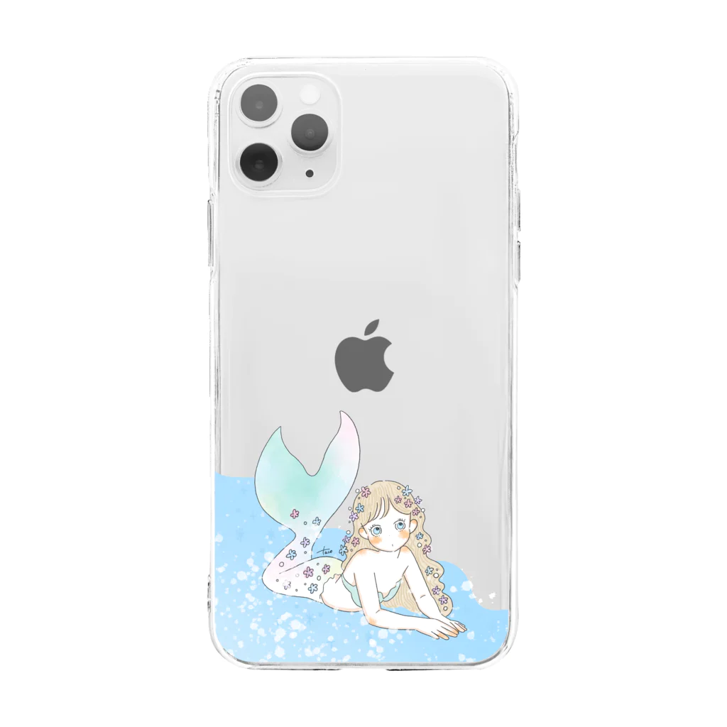 taco's SHOPのマーメイド Soft Clear Smartphone Case