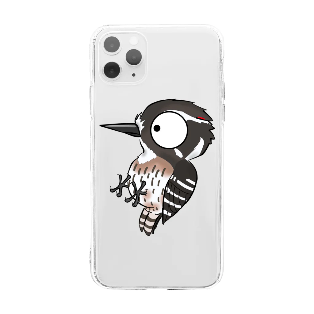 とりみちゃんの野鳥グッズのお店のコゲラ Soft Clear Smartphone Case