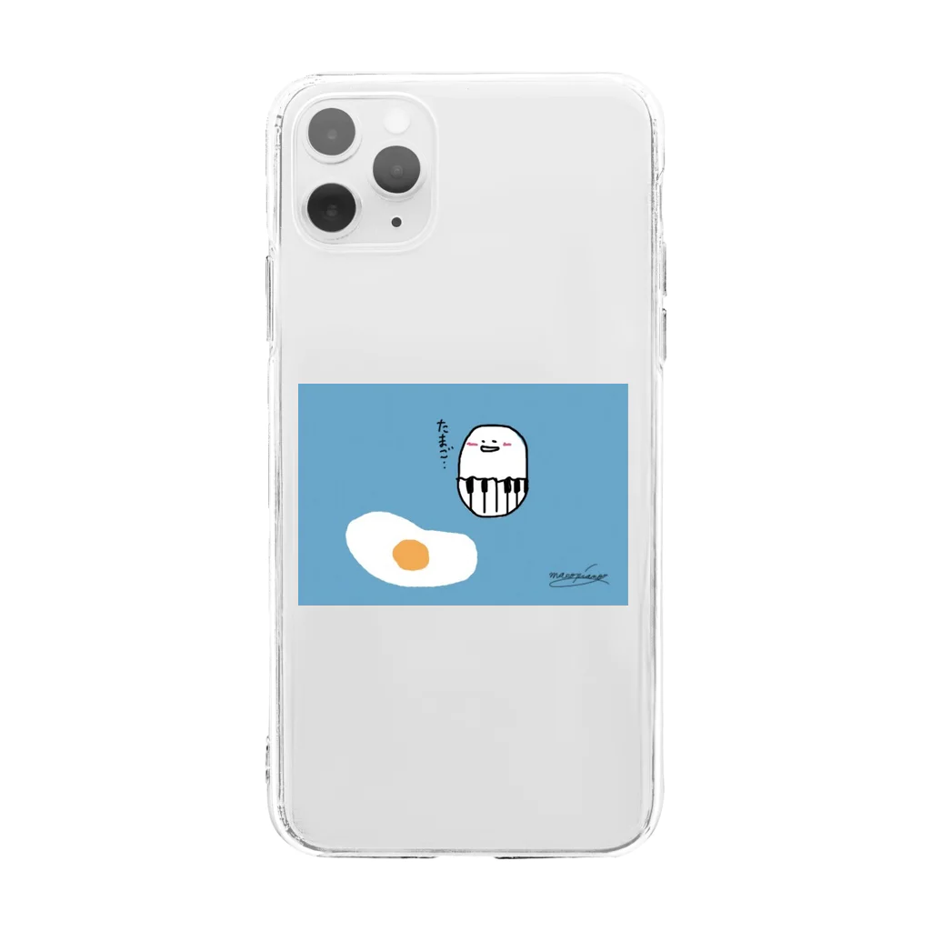 まろたまごのまろたまごくん Soft Clear Smartphone Case