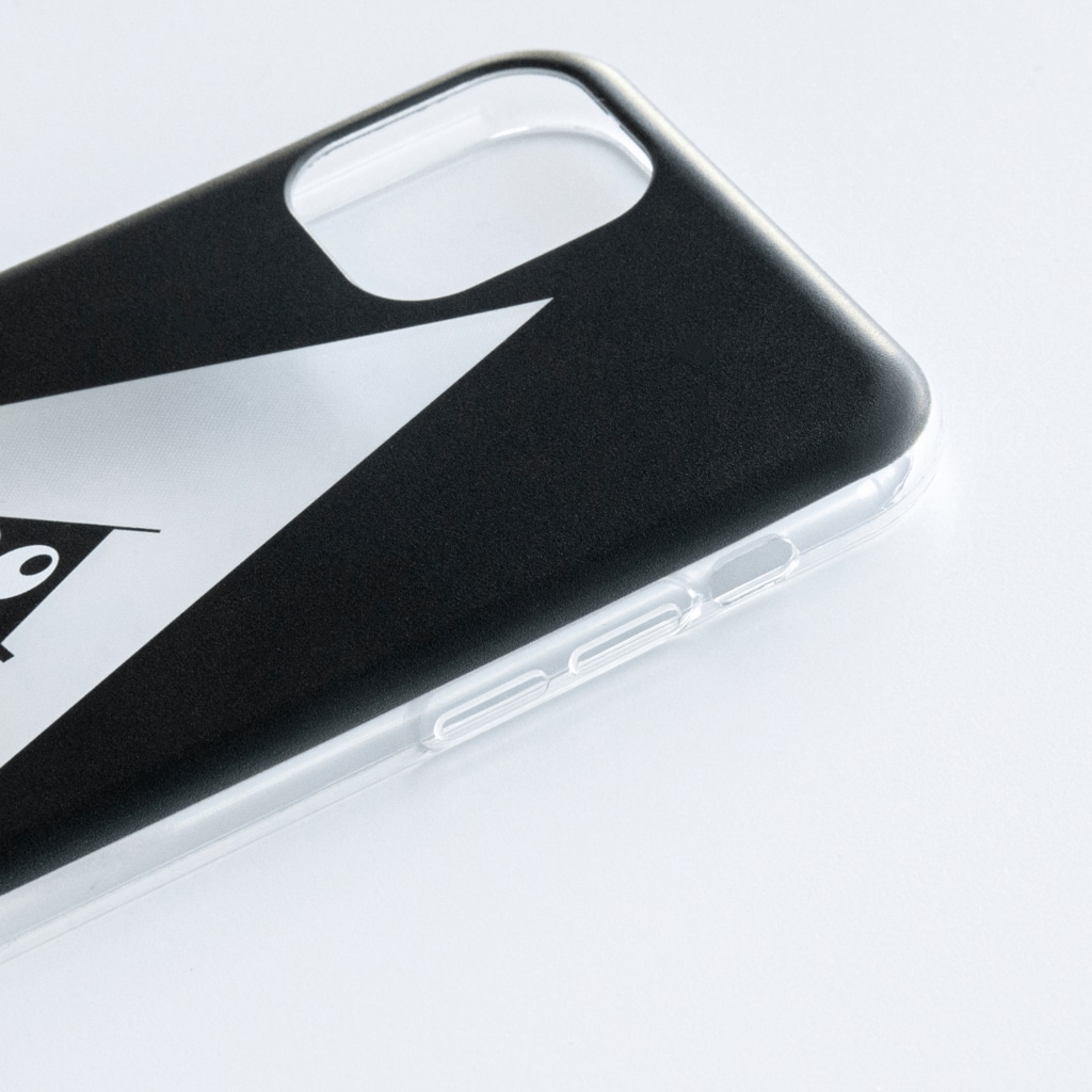 CHOTTOPOINTの警戒中の猫 Soft Clear Smartphone Case :printing surface