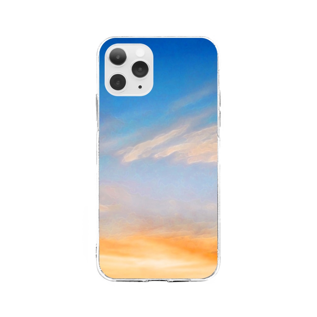 dizzyの夜と朝の間のシマシマ空🌄 Soft Clear Smartphone Case