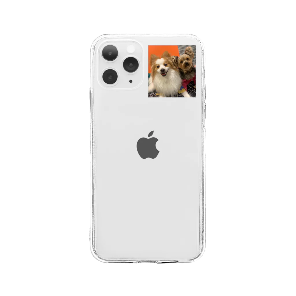 てんあげの謎犬&ヨーキー Soft Clear Smartphone Case